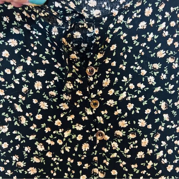 Dress Forum Dark Floral Dress Sz Small Feminine Cottagecore 90s Prairie Country - Picture 4 of 9